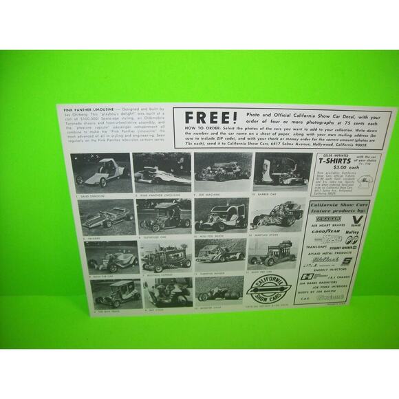 Pink Panther Limousine California Show Racer Car Original Photo Jay Ohrberg 1969 - Picture 11 of 12